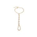 New Horse-eye Diamond Fingerless Bracelet For Women A Stylish Rhinestone Back-of-hand Chain For Summer