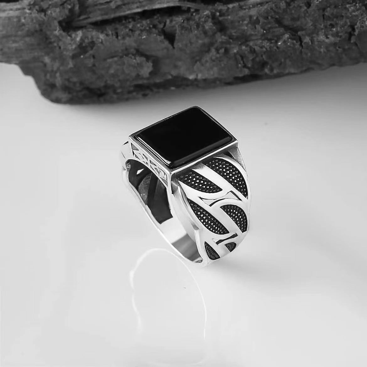 Men's Ring Simple Fashion Square Diamond