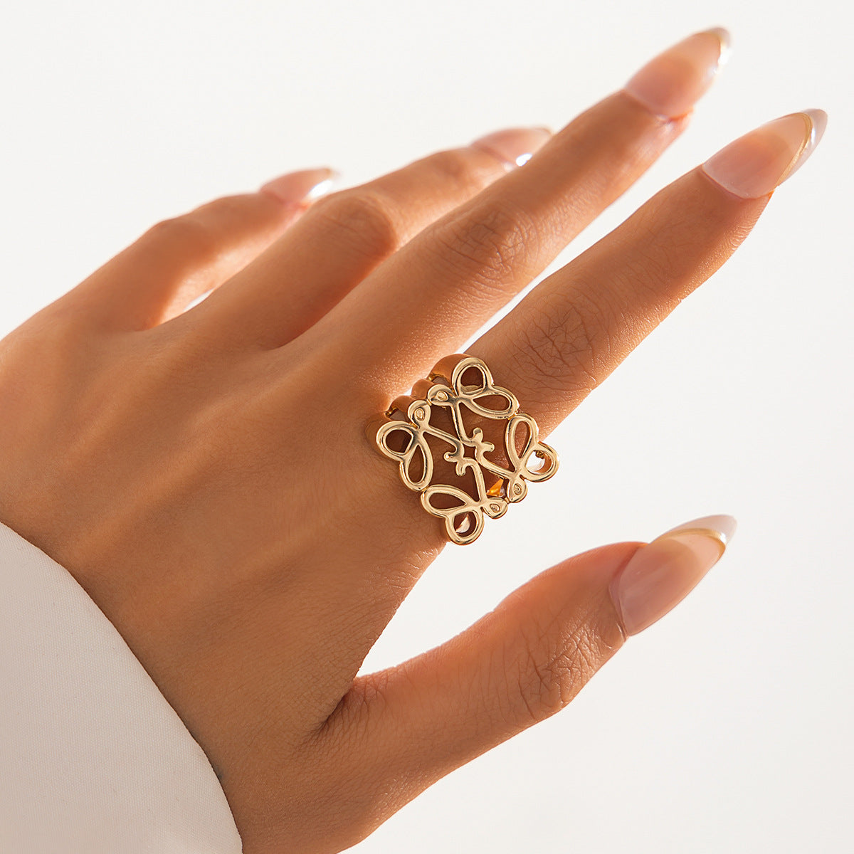Stackable Asymmetrical Alloy Ring