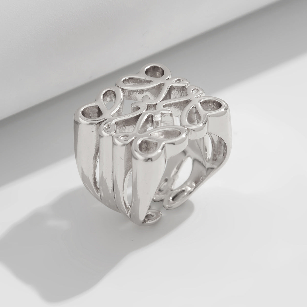 Stackable Asymmetrical Alloy Ring
