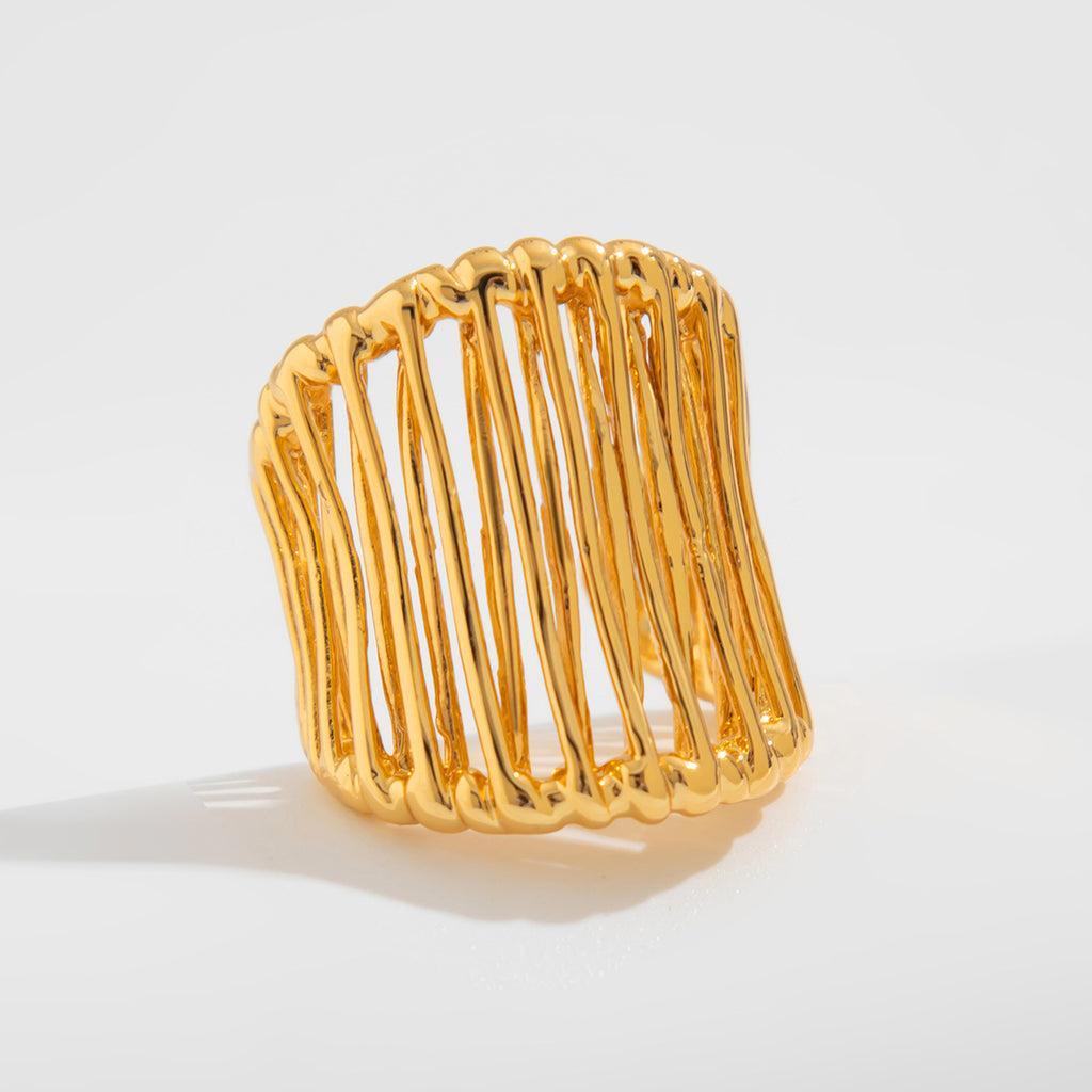 Stackable Asymmetrical Alloy Ring