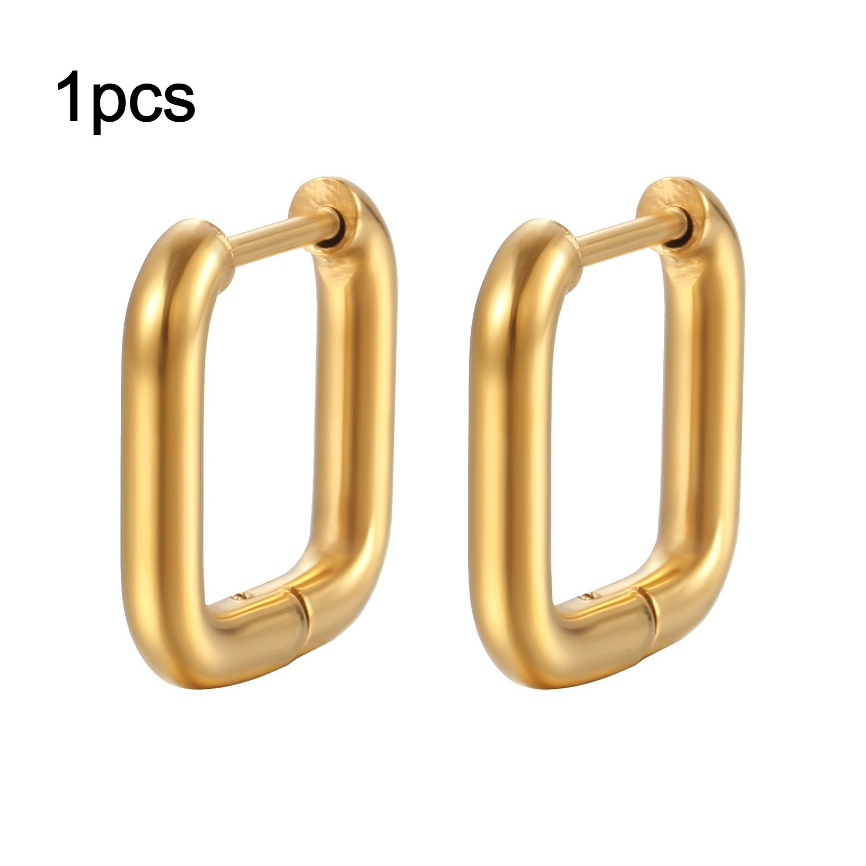 Geometric Irregular-shaped Stainless Steel Ear Clips Fashionable Titanium Steel