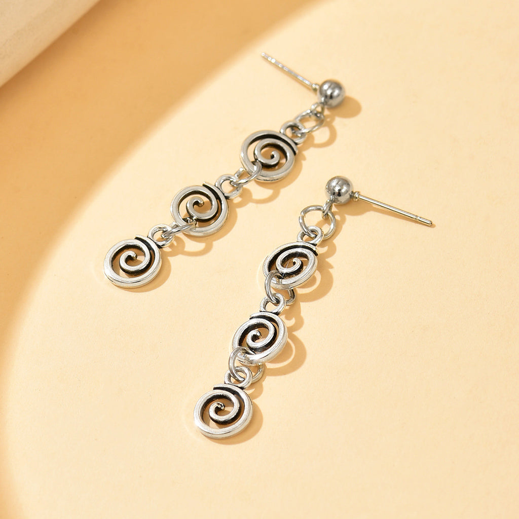 Retro Spiral Creative Mosquito Coil Earrings