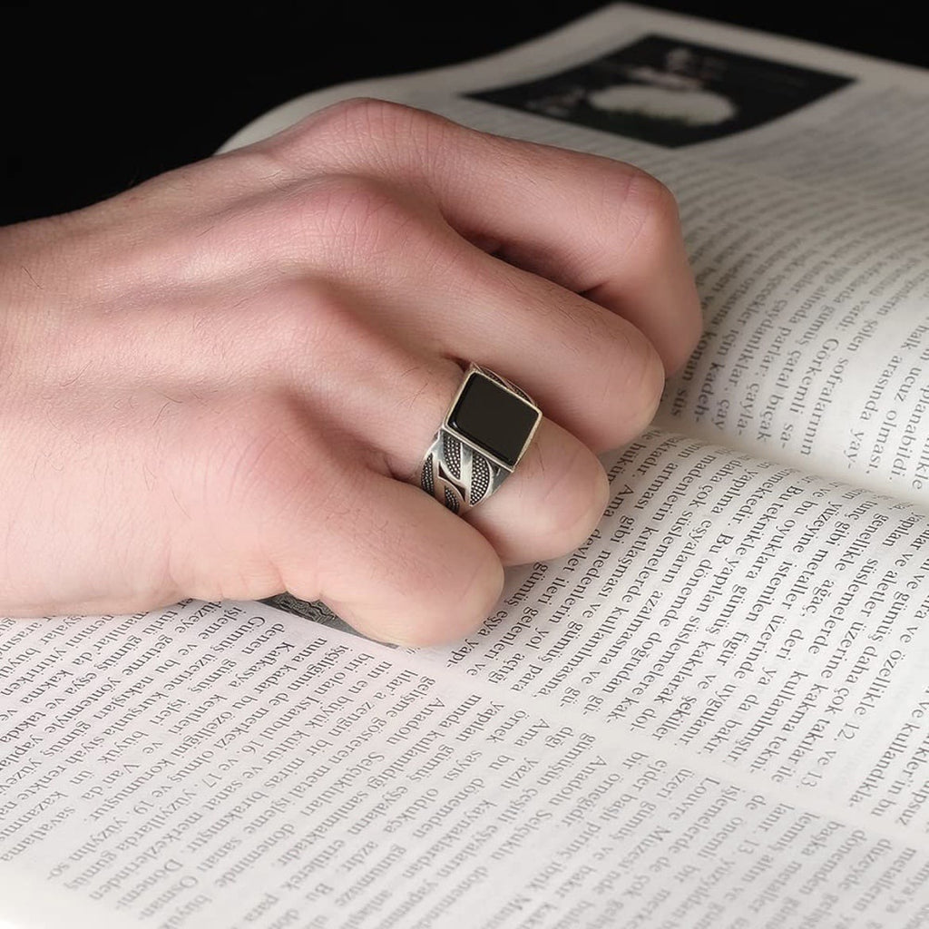 Men's Ring Simple Fashion Square Diamond