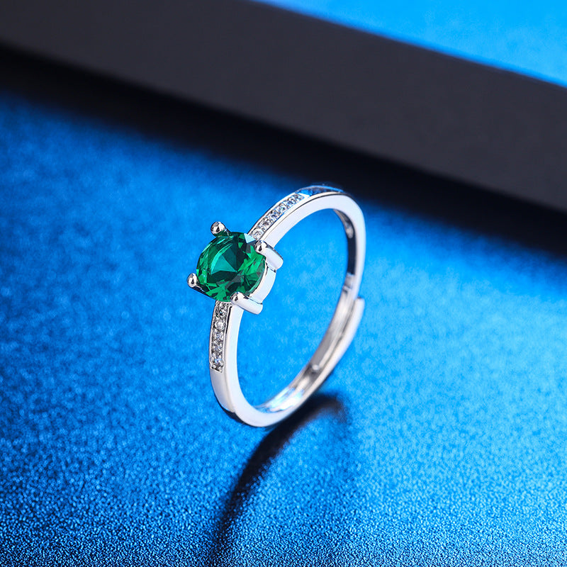 Row-drilled Ring With A Geometric Circular Design