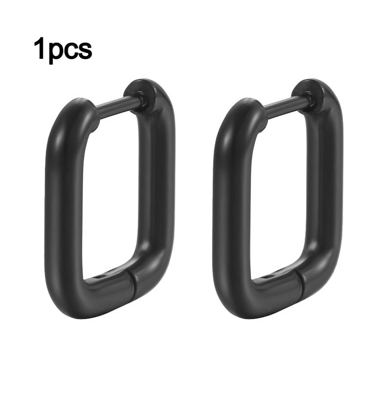 Geometric Irregular-shaped Stainless Steel Ear Clips Fashionable Titanium Steel
