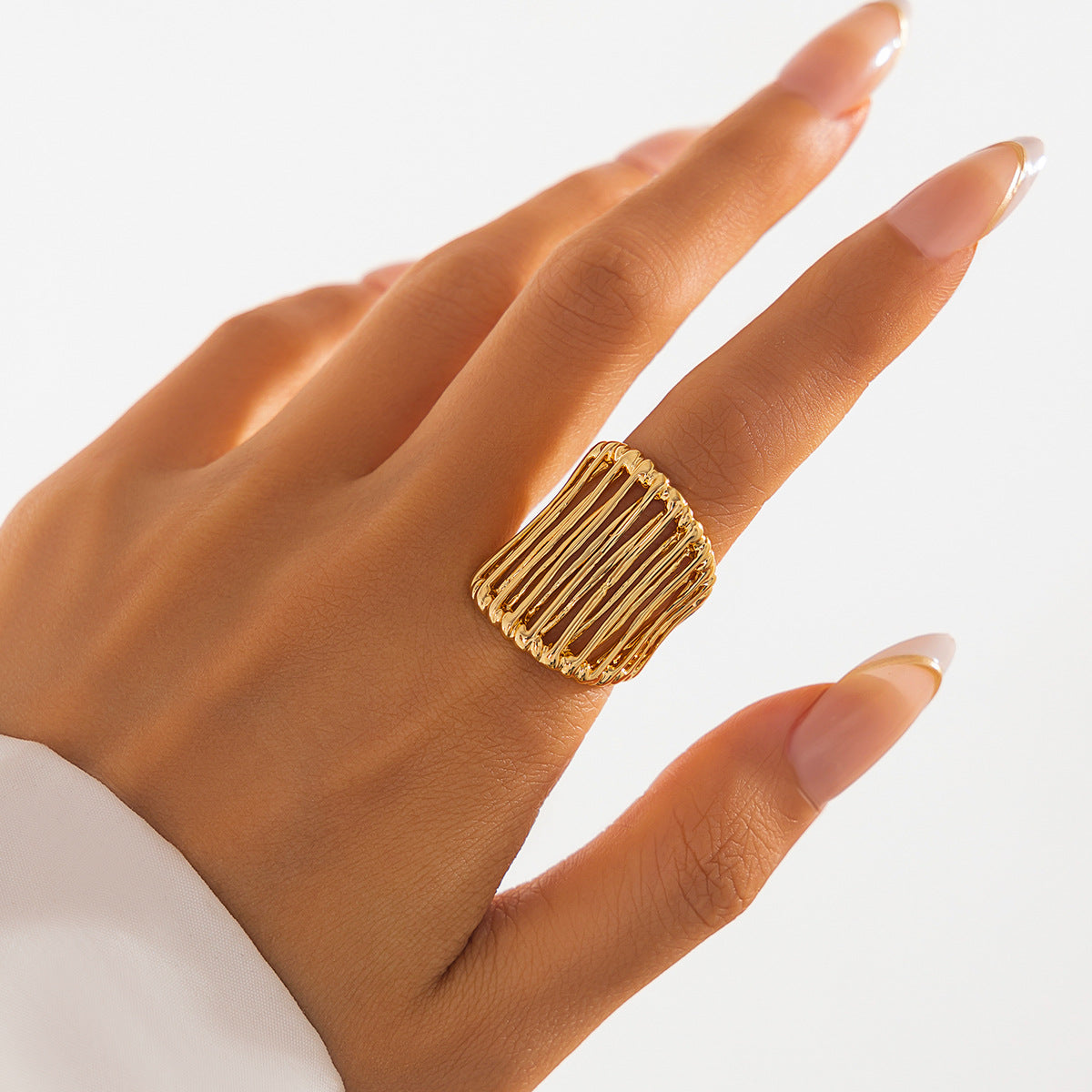 Stackable Asymmetrical Alloy Ring
