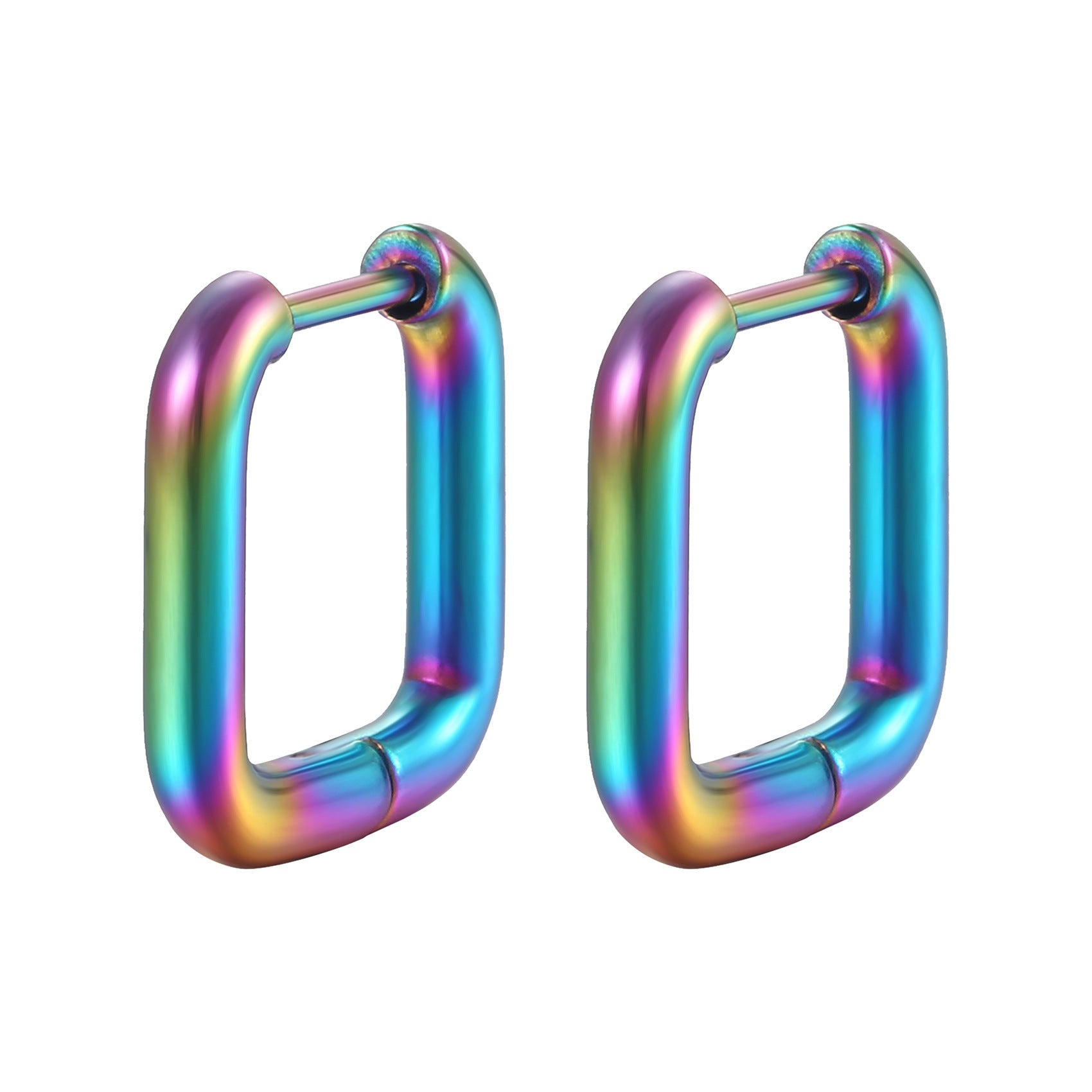 Geometric Irregular-shaped Stainless Steel Ear Clips Fashionable Titanium Steel