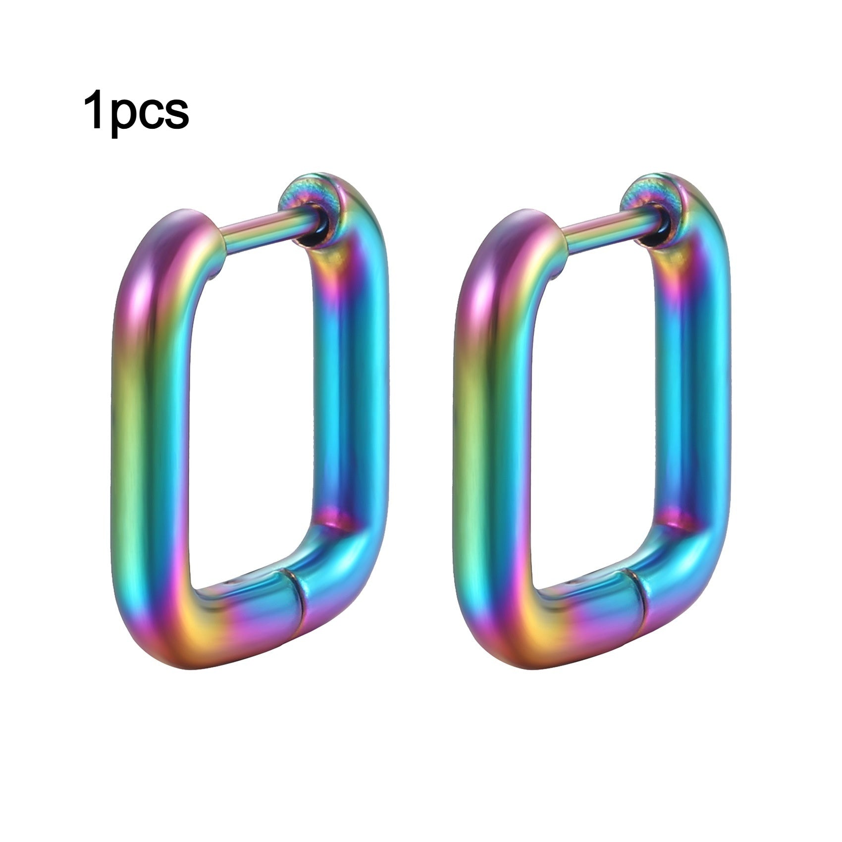Geometric Irregular-shaped Stainless Steel Ear Clips Fashionable Titanium Steel