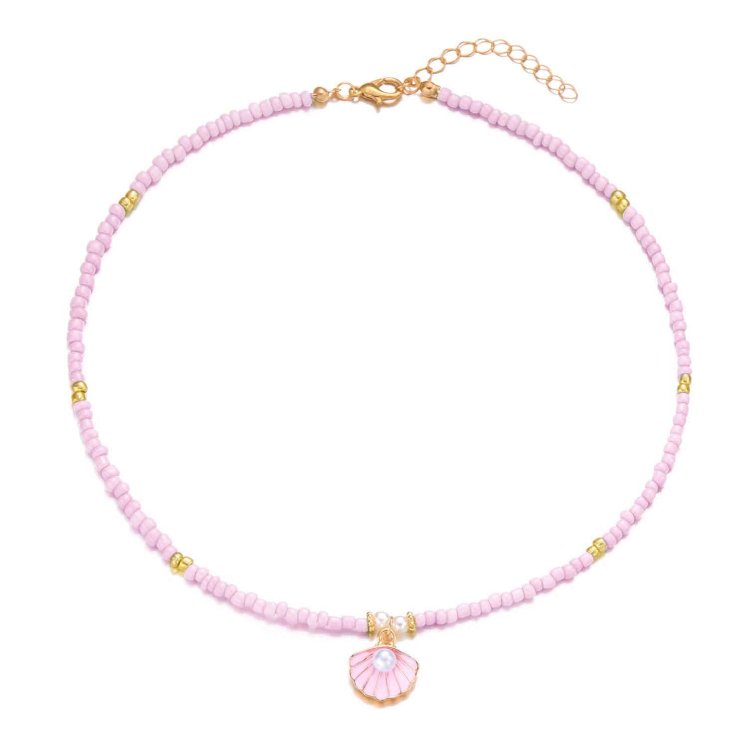 Bohemian Nautical-Style Shell And Pearl Necklace