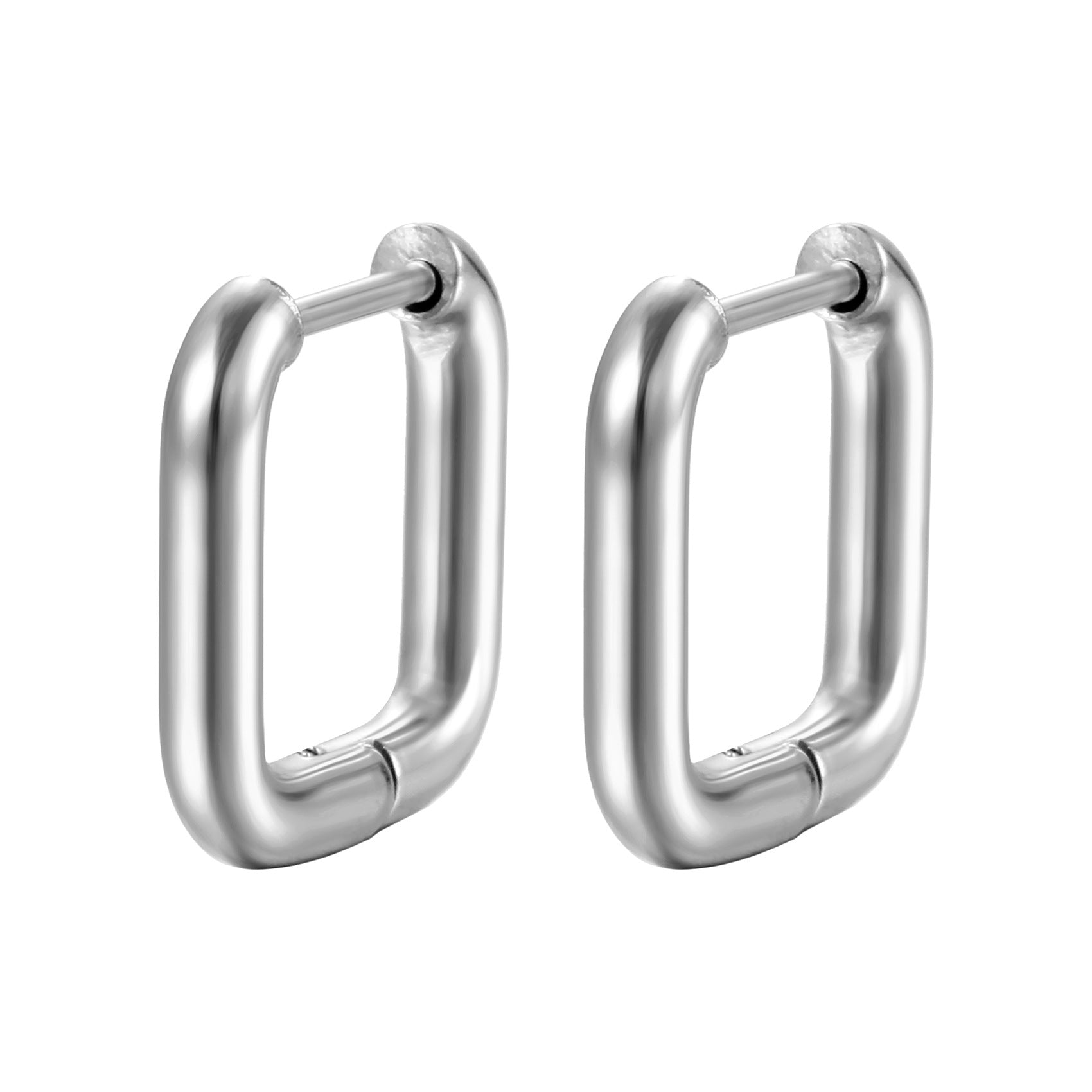 Geometric Irregular-shaped Stainless Steel Ear Clips Fashionable Titanium Steel
