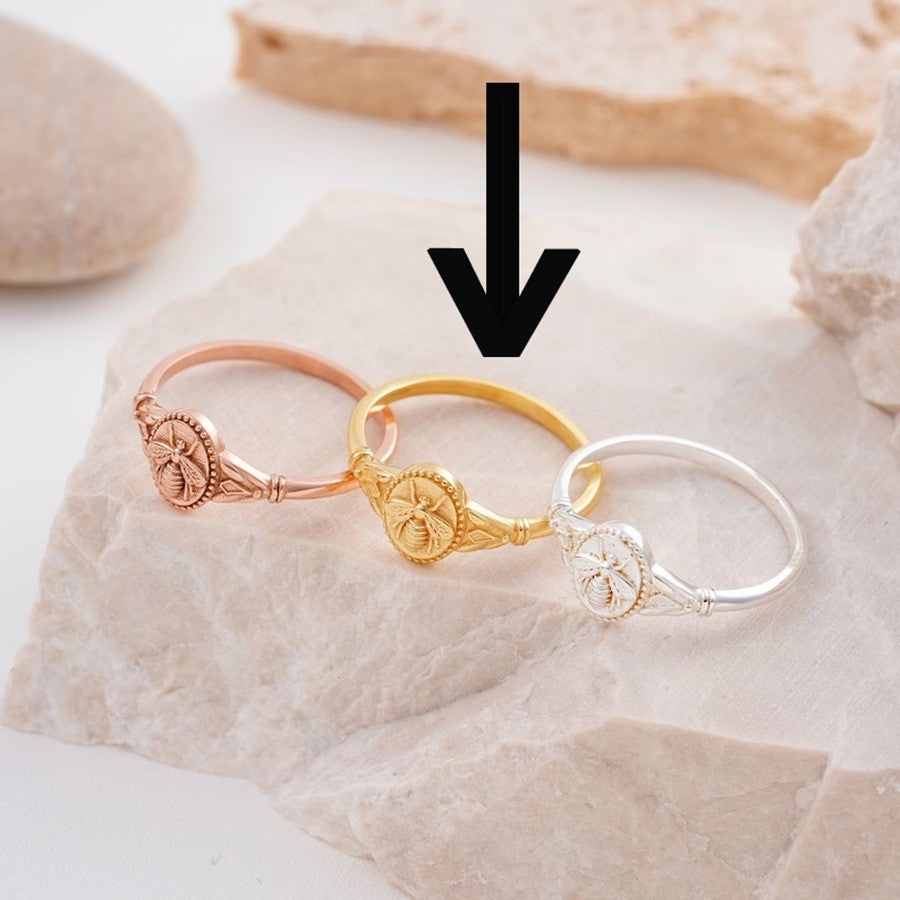 Light-luxury Seal-ring Shape Ring Fashionable Everyday Minimalist