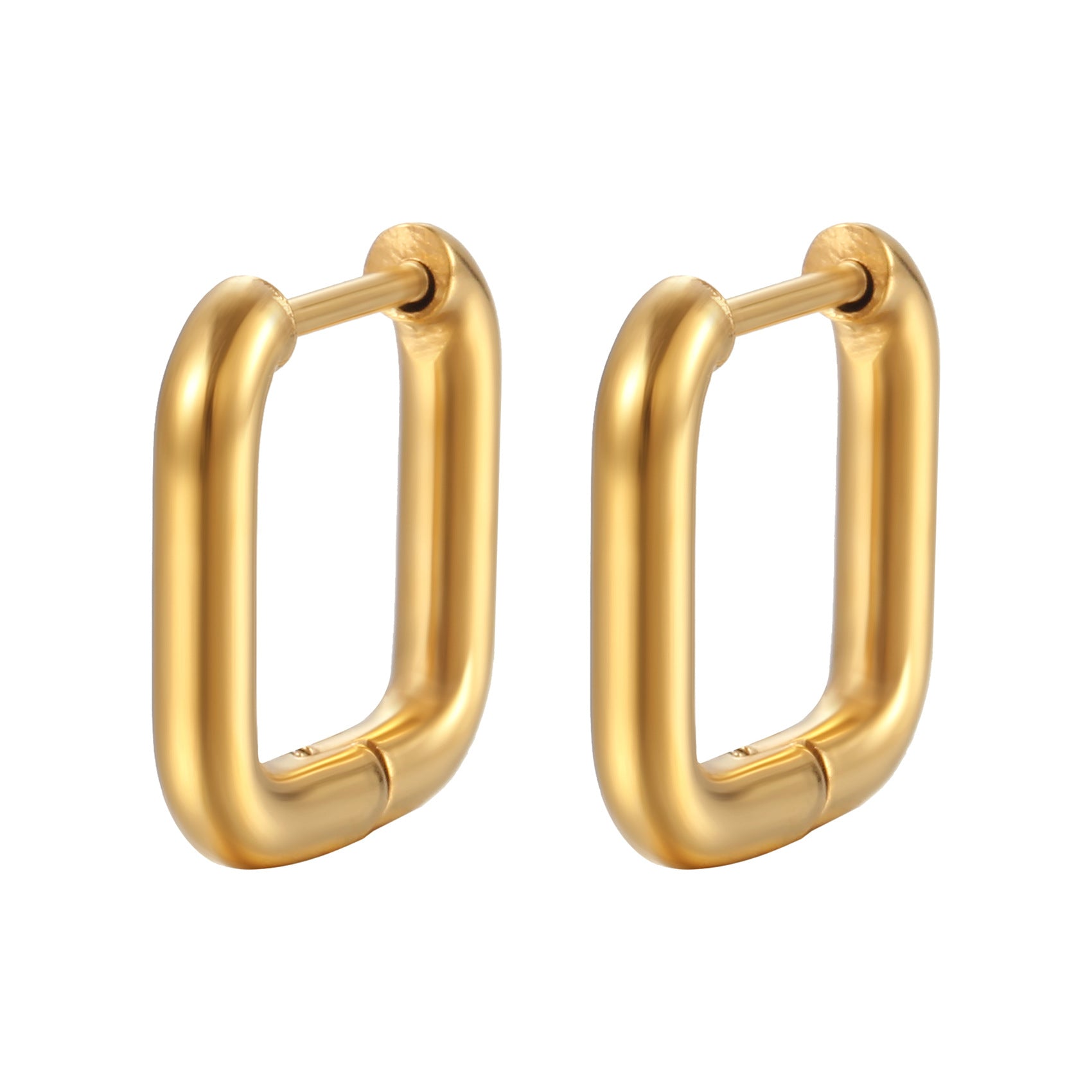 Geometric Irregular-shaped Stainless Steel Ear Clips Fashionable Titanium Steel