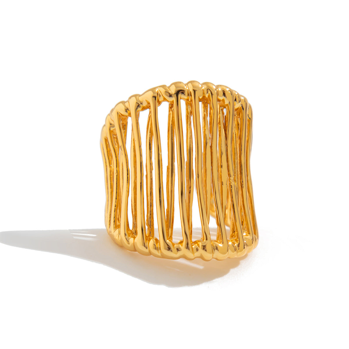 Stackable Asymmetrical Alloy Ring