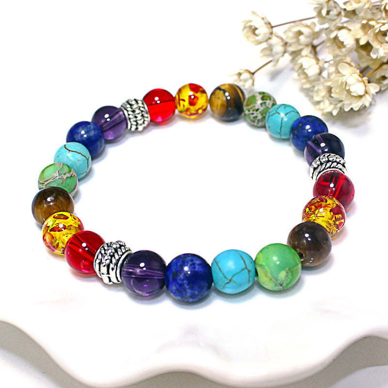 Tigers Eye Lapis Lazuli Amethyst Imperial Stone Red Agate Bracelet