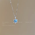 Snowflake Zircon Pendant Clavicle Necklace For Womenstylish And Minimalist