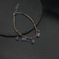Raffia Pebble Bracelet, Hand-woven Bracelet, Raffia Anklet