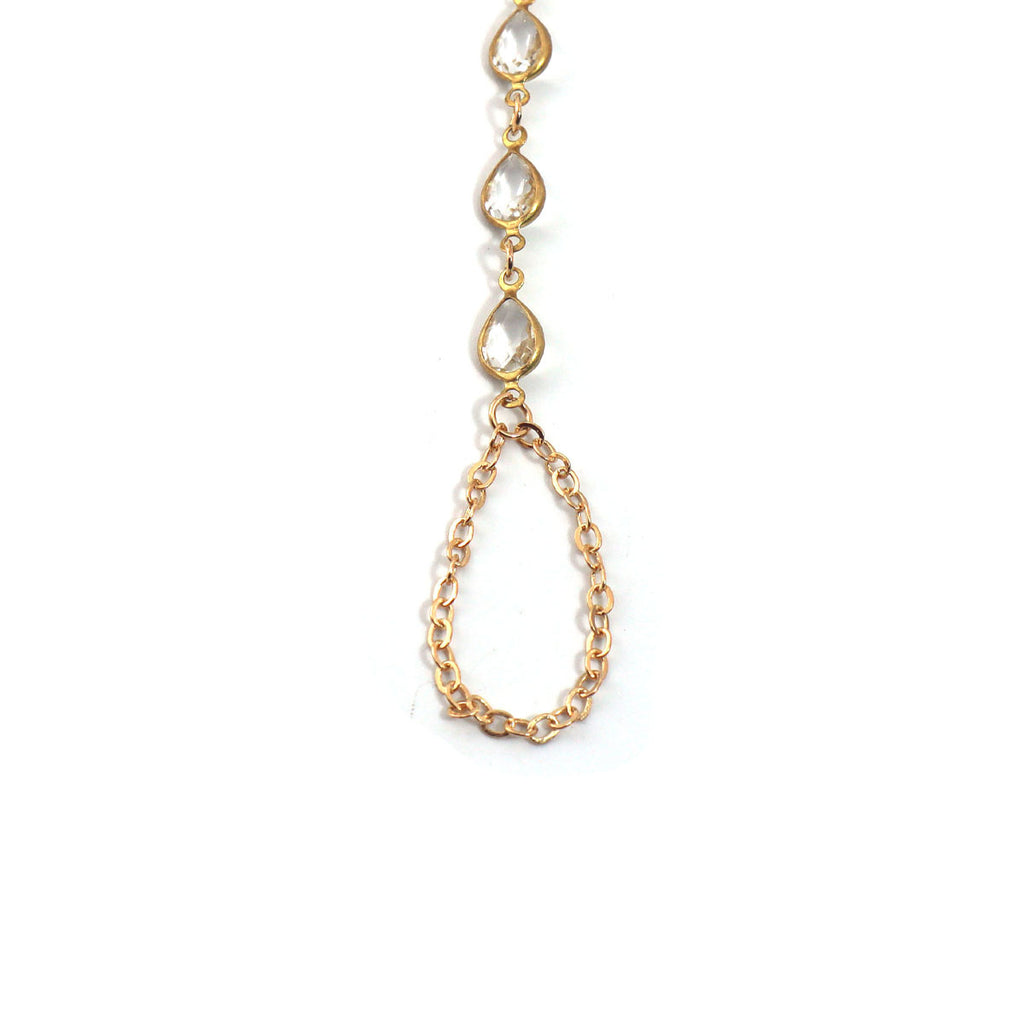New Horse-eye Diamond Fingerless Bracelet For Women A Stylish Rhinestone Back-of-hand Chain For Summer