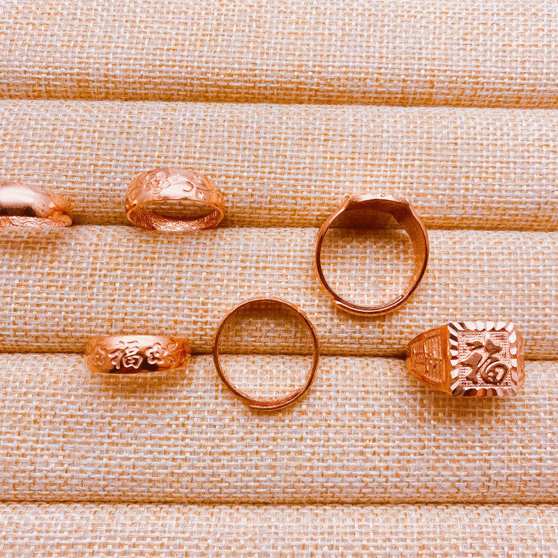 Purple Copper Men's Fortune-Bringing Red Copper Ring