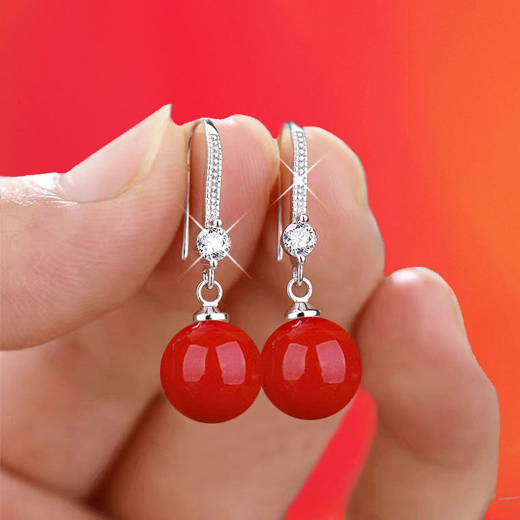 Water Drop Pendant Oval Earrings