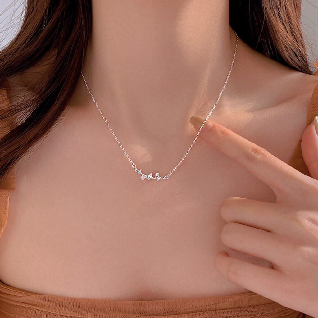 Versatile Sterling Silver Ginkgo Leaf Necklace For Women